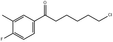 6-CHLORO-1-(4-FLUORO-3-METHYLPHENYL)-1-OXOHEXANE 结构式
