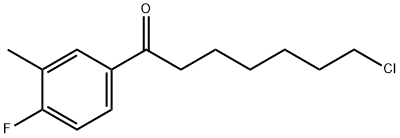 7-CHLORO-1-(4-FLUORO-3-METHYLPHENYL)-1-OXOHEPTANE 结构式