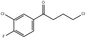 4-CHLORO-1-(3-CHLORO-4-FLUOROPHENYL)-1-OXOBUTANE 结构式