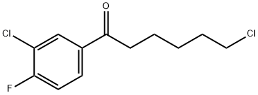 6-CHLORO-1-(3-CHLORO-4-FLUOROPHENYL)-1-OXOHEXANE 结构式
