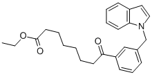 ETHYL 8-[3-(INDOLYLMETHYL)PHENYL]-8-OXOOCTANOATE 结构式