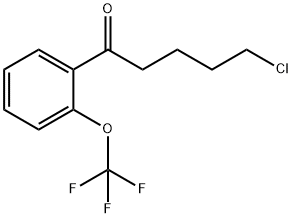 5-CHLORO-1-(2-TRIFLUOROMETHOXYPHENYL)-1-OXOPENTANE 结构式