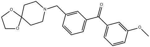 (3-((1,4-二噁烷-8-氮杂螺环并[4.5]癸烷-8-基)甲基)苯基)(3-甲氧基苯基)甲酮 结构式
