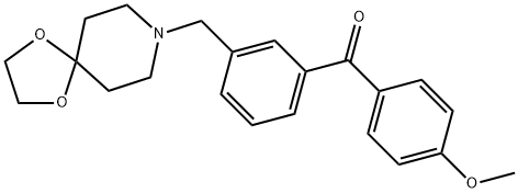 (3-((1,4-二噁烷-8-氮杂螺环并[4.5]癸烷-8-基)甲基)苯基)(4-甲氧基苯基)甲酮 结构式