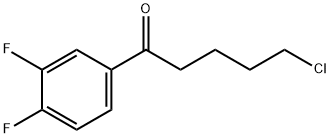 5-CHLORO-1-(3,4-DIFLUOROPHENYL)-1-OXOPENTANE 结构式