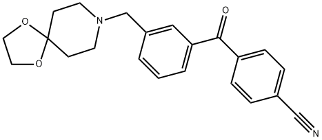 4''-cyano-3-[8-(1,4-dioxa-8-azaspiro[4.5]decyl)methyl]benzophenone