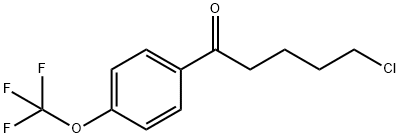 5-CHLORO-1-OXO-1-(4-TRIFLUOROMETHOXYPHENYL)PENTANE 结构式