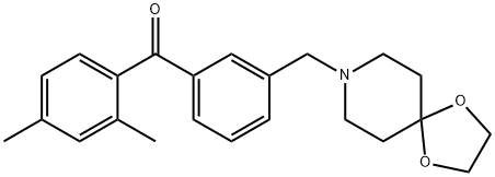 (3-((1,4-二噁烷-8-氮杂螺环并[4.5]癸烷-8-基)甲基)苯基)(2,4-二甲基苯基)甲酮 结构式