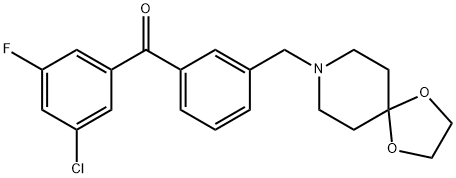 3-chloro-3''-[8-(1,4-dioxa-8-azaspiro[4.5]decyl)methyl]-5-fluorobenzophenone