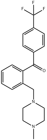 2-(4-METHYLPIPERAZINOMETHYL)-4'-TRIFLUOROMETHYLBENZOPHENONE 结构式