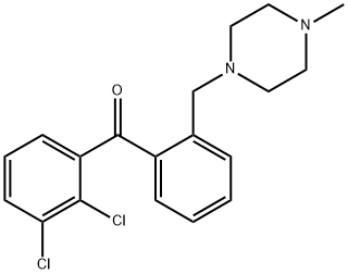 2,3-DICHLORO-2'-(4-METHYLPIPERAZINOMETHYL) BENZOPHENONE 结构式