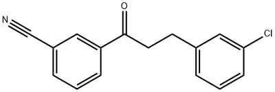 3-(3-CHLOROPHENYL)-3'-CYANOPROPIOPHENONE 结构式