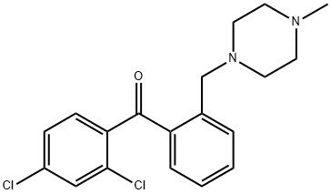 2,4-DICHLORO-2'-(4-METHYLPIPERAZINOMETHYL) BENZOPHENON 结构式