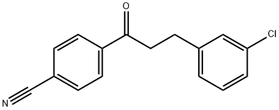 3-(3-CHLOROPHENYL)-4'-CYANOPROPIOPHENONE 结构式