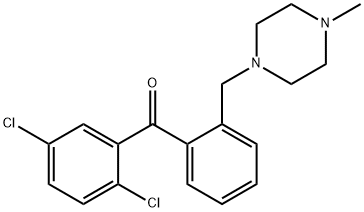 2,5-DICHLORO-2'-(4-METHYLPIPERAZINOMETHYL) BENZOPHENONE 结构式