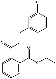 2-(3-(3-氯苯基)丙酰基)苯甲酸乙酯 结构式
