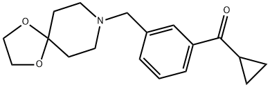 环丙基[3-(1,4-二氧杂-8-氮杂螺[4.5]癸-8-基甲基)苯基]甲酮 结构式