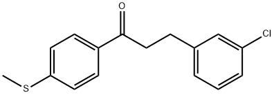 3-(3-氯苯基)-1-(4-(甲硫基)苯基)丙-1-酮 结构式