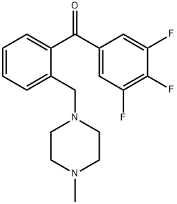 2'-(4-METHYLPIPERAZINOMETHYL)-3,4,5-TRIFLUOROBENZOPHENONE 结构式