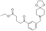 5-(3-((1,4-二噁烷-8-氮杂螺环并[4.5]癸-8-基)甲基)苯基)-5-氧代戊酸乙酯 结构式
