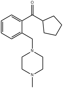 CYCLOPENTYL 2-(4-METHYLPIPERAZINOMETHYL)PHENYL KETONE 结构式