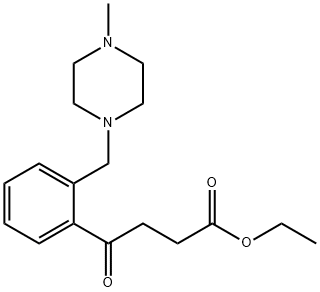 ETHYL 4-[2-(4-METHYLPIPERAZINOMETHYL)PHENYL]-4-OXOBUTYRATE 结构式