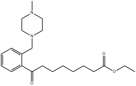 8-(2-((4-甲基哌嗪-1-基)甲基)苯基)-8-氧代辛酸乙酯 结构式