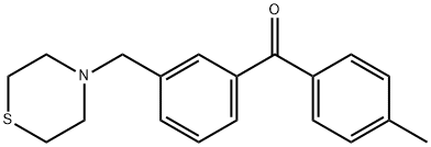 (3-(硫代吗啉甲基)苯基)(对甲苯基)甲酮 结构式