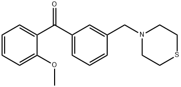 (2-甲氧基苯基)(3-(硫代吗啉甲基)苯基)甲酮 结构式