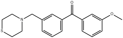 (3-甲氧基苯基)(3-(硫代吗啉甲基)苯基)甲酮 结构式