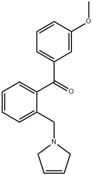 3'-METHOXY-2-(3-PYRROLINOMETHYL) BENZOPHENONE 结构式