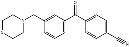 4'-CYANO-3-THIOMORPHOLINOMETHYL BENZOPHENONE 结构式