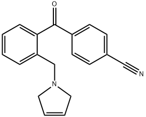 4-(2-((2,5-二氢-1H-吡咯-1-基)甲基)苯甲酰基)苯甲腈 结构式