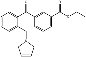 3-(2-((2,5-二氢-1H-吡咯-1-基)甲基)苯甲酰基)苯甲酸乙酯 结构式
