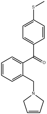 2-(3-PYRROLINOMETHYL)-4'-THIOMETHYLBENZOPHENONE 结构式