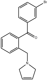 (3-溴苯基)(2-((2,5-二氢-1H-吡咯-1-基)甲基)苯基)甲酮 结构式