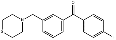 4'-FLUORO-3-THIOMORPHOLINOMETHYL BENZOPHENONE 结构式