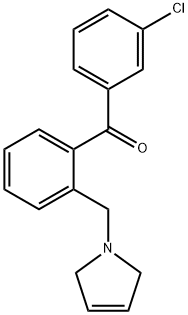 3'-CHLORO-2-(3-PYRROLINOMETHYL) BENZOPHENONE 结构式