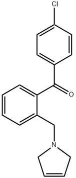 4'-CHLORO-2-(3-PYRROLINOMETHYL) BENZOPHENONE 结构式