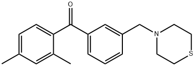 (2,4-二甲基苯基)(3-(硫代吗啉甲基)苯基)甲酮 结构式