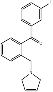 3'-FLUORO-2-(3-PYRROLINOMETHYL) BENZOPHENONE 结构式