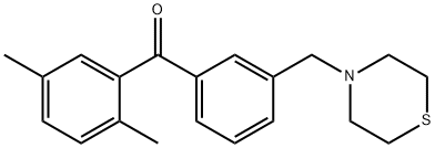 2,5-DIMETHYL-3'-THIOMORPHOLINOMETHYL BENZOPHENONE 结构式