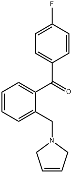 4'-FLUORO-2-(3-PYRROLINOMETHYL) BENZOPHENONE 结构式