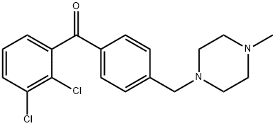 2,3-DICHLORO-4'-(4-METHYLPIPERAZINOMETHYL) BENZOPHENONE 结构式