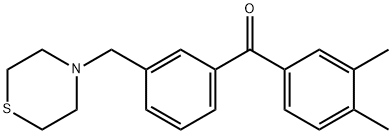 3,4-DIMETHYL-3'-THIOMORPHOLINOMETHYL BENZOPHENONE 结构式