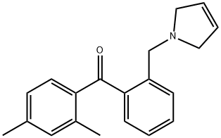 2,4-DIMETHYL-2'-(3-PYRROLINOMETHYL) BENZOPHENONE 结构式