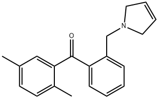 (2-((2,5-二氢-1H-吡咯-1-基)甲基)苯基)(2,5-二甲基苯基)甲酮 结构式
