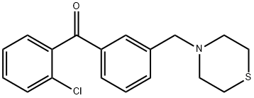 (2-氯苯基)(3-(硫代吗啉甲基)苯基)甲酮 结构式