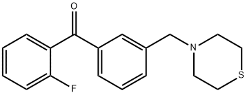 2-FLUORO-3'-THIOMORPHOLINOMETHYL BENZOPHENONE 结构式