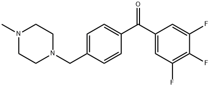 4'-(4-METHYLPIPERAZINOMETHYL)-3,4,5-TRIFLUOROBENZOPHENONE 结构式